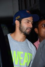 Varun Dhawan snapped outside his father